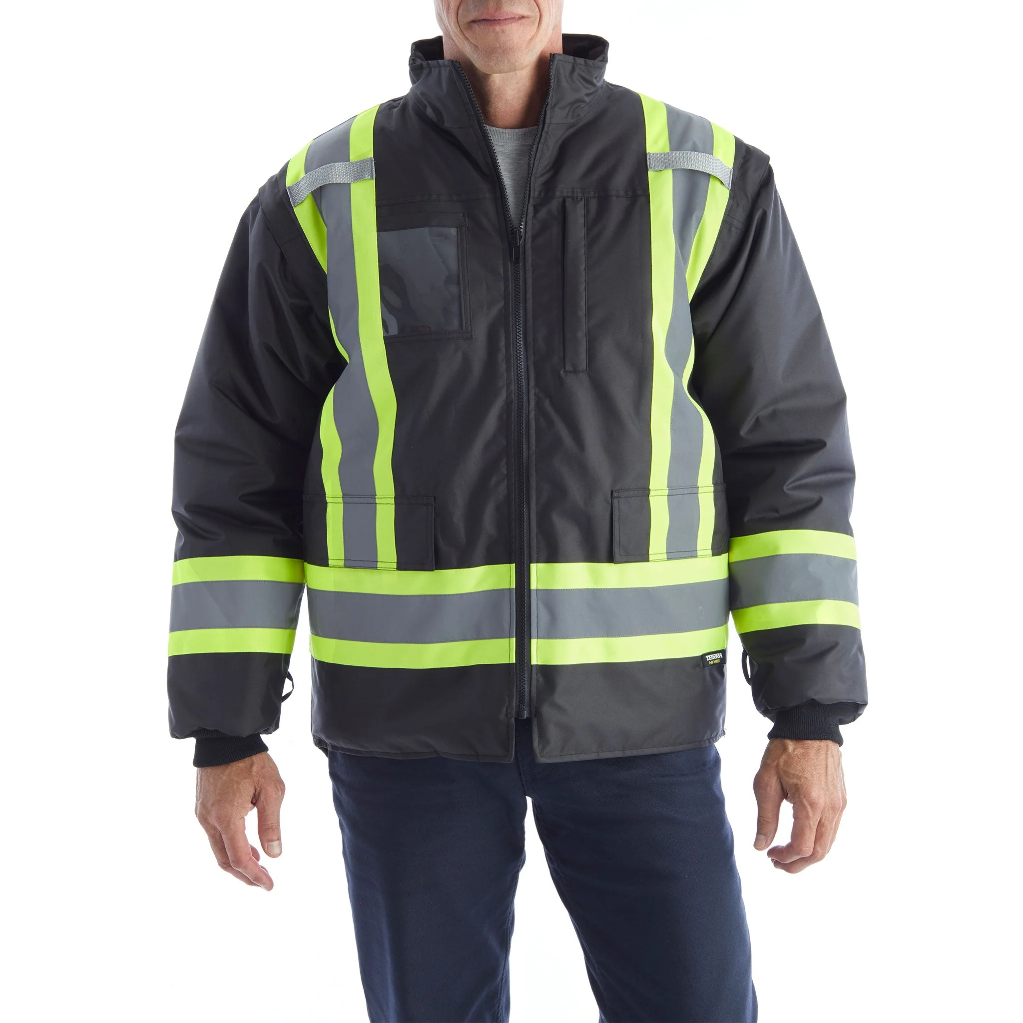 TERRA Veste d'hiver haute visibilité 7 en 1 pour hommes - 116501 - noir - Image 2