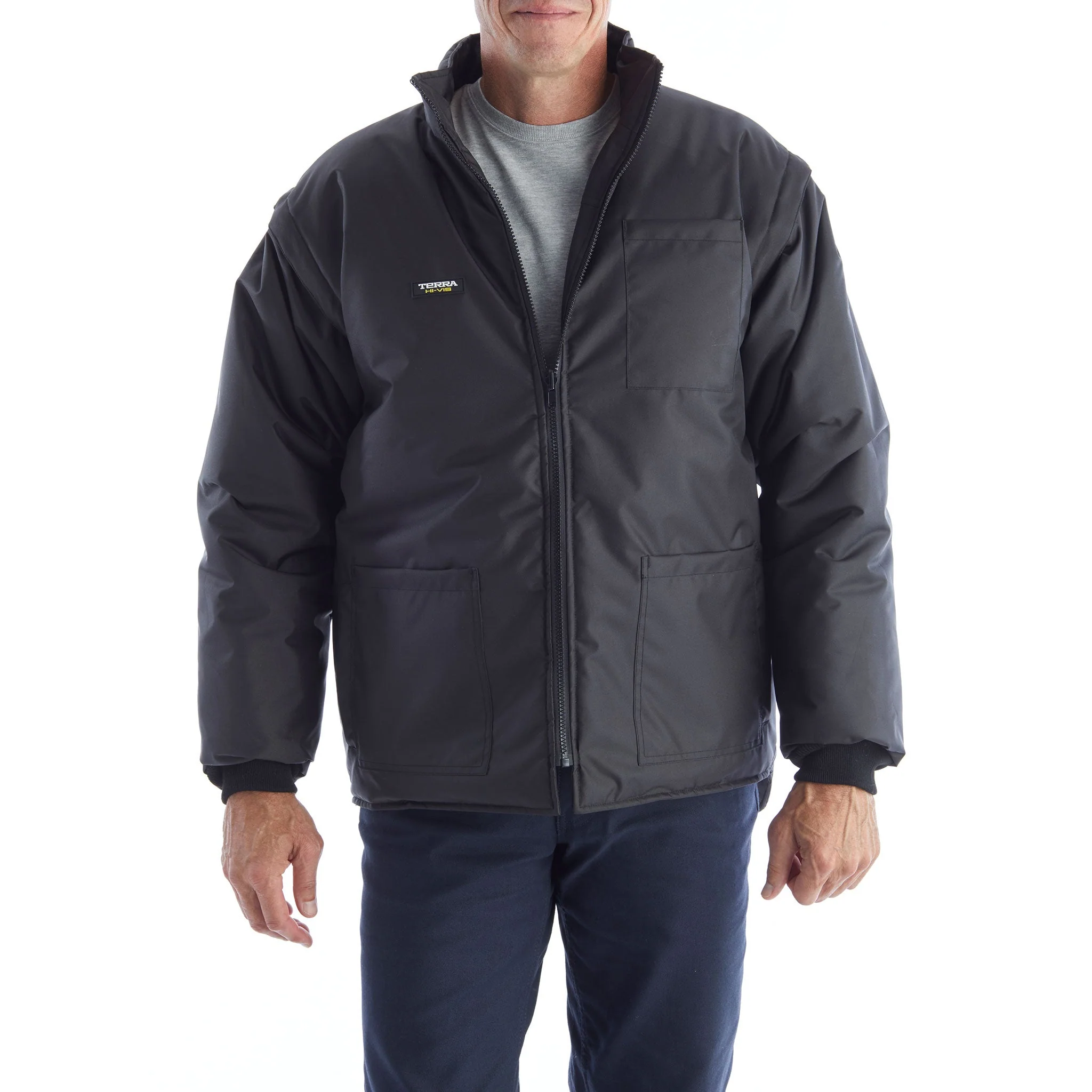 TERRA Veste d'hiver haute visibilité 7 en 1 pour hommes - 116501 - noir - Image 3