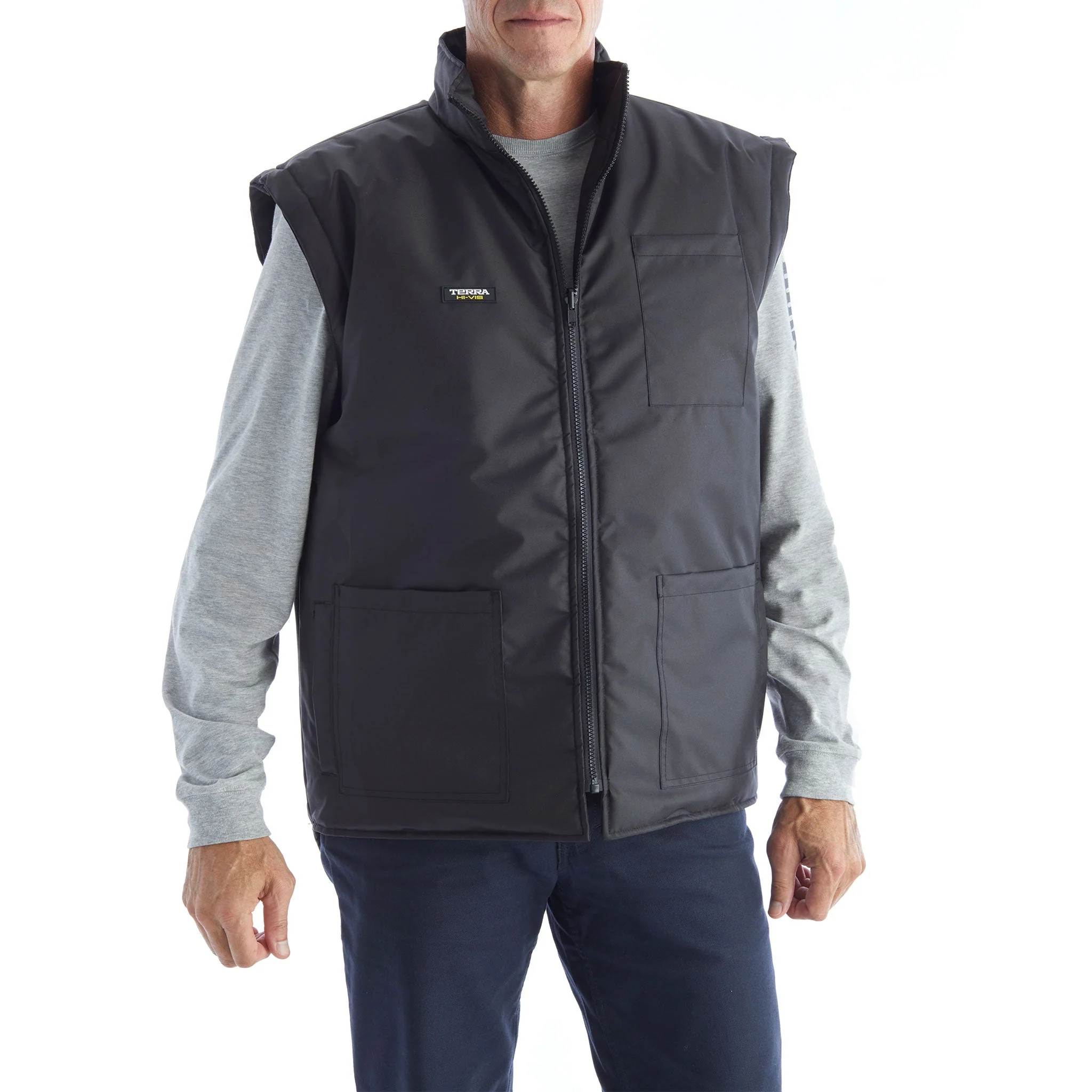 TERRA Veste d'hiver haute visibilité 7 en 1 pour hommes - 116501 - noir - Image 4