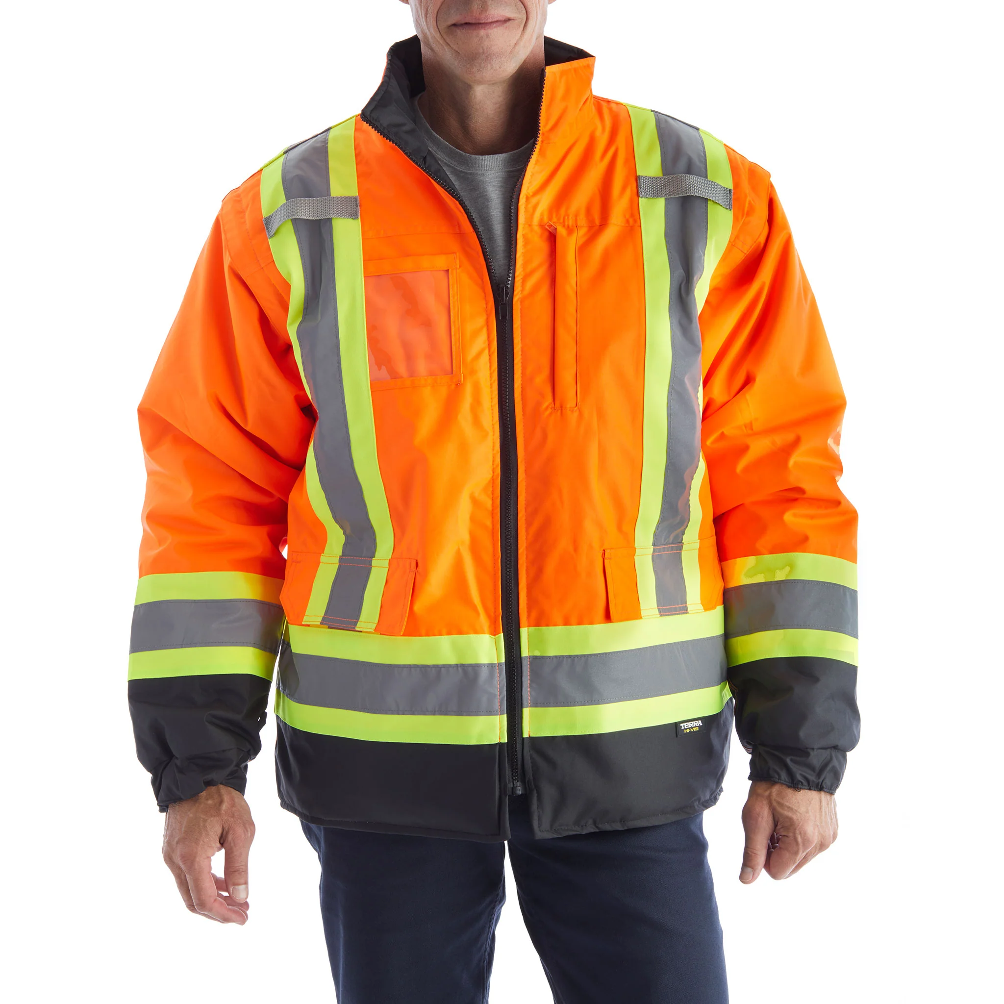 TERRA Veste d'hiver haute visibilité 7 en 1 pour hommes - 116501 - Orange - Image 2