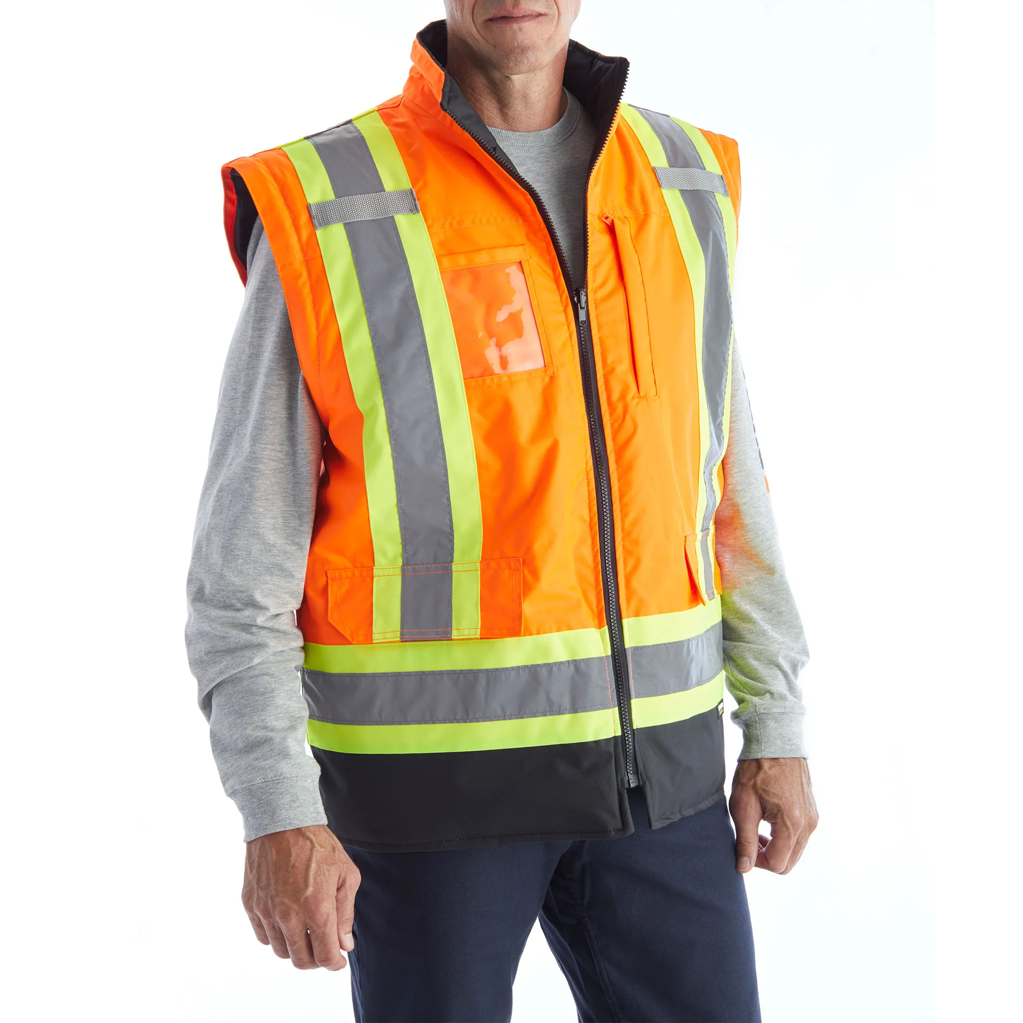 TERRA Veste d'hiver haute visibilité 7 en 1 pour hommes - 116501 - Orange - Image 4