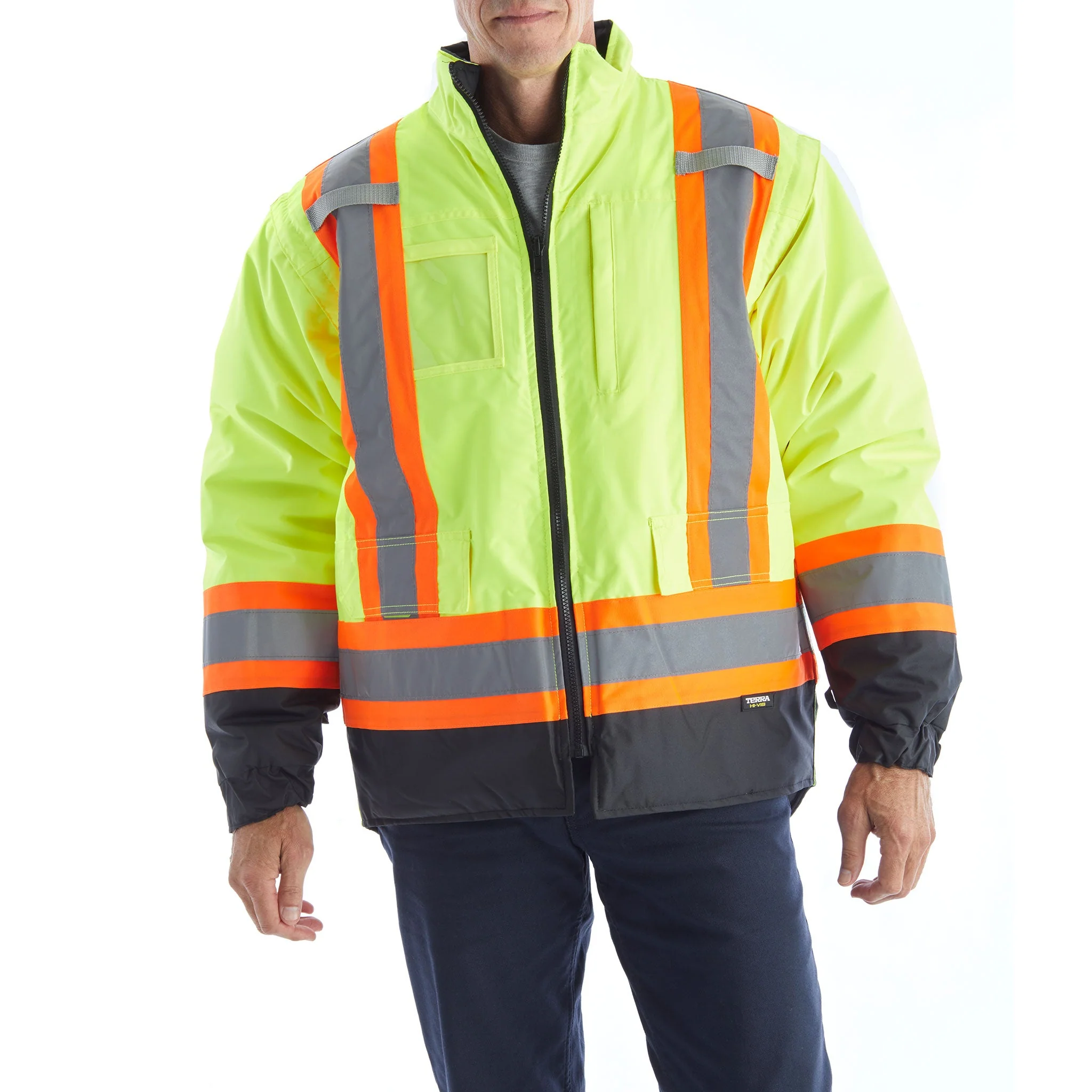 TERRA Veste d'hiver haute visibilité 7 en 1 pour hommes - 116501 Jaune - Image 2