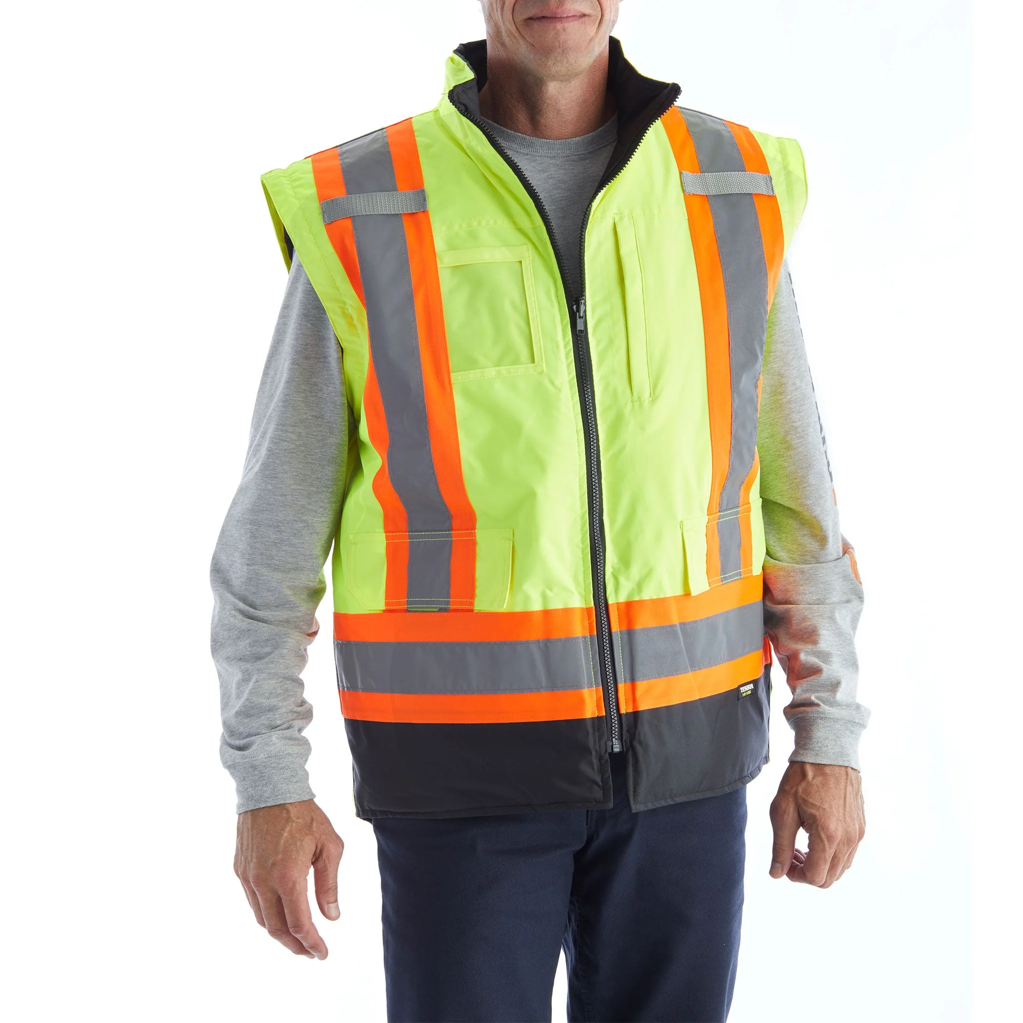 TERRA Veste d'hiver haute visibilité 7 en 1 pour hommes - 116501 Jaune - Image 4