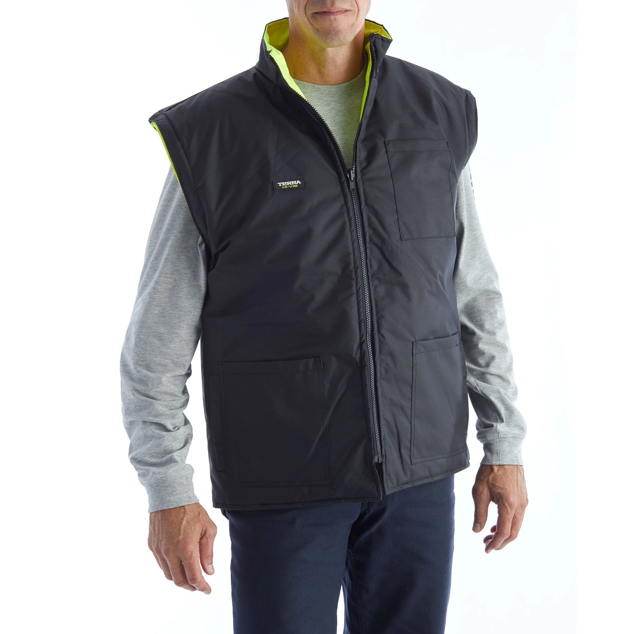 TERRA Veste d'hiver haute visibilité 7 en 1 pour hommes - 116501 Jaune - Image 5