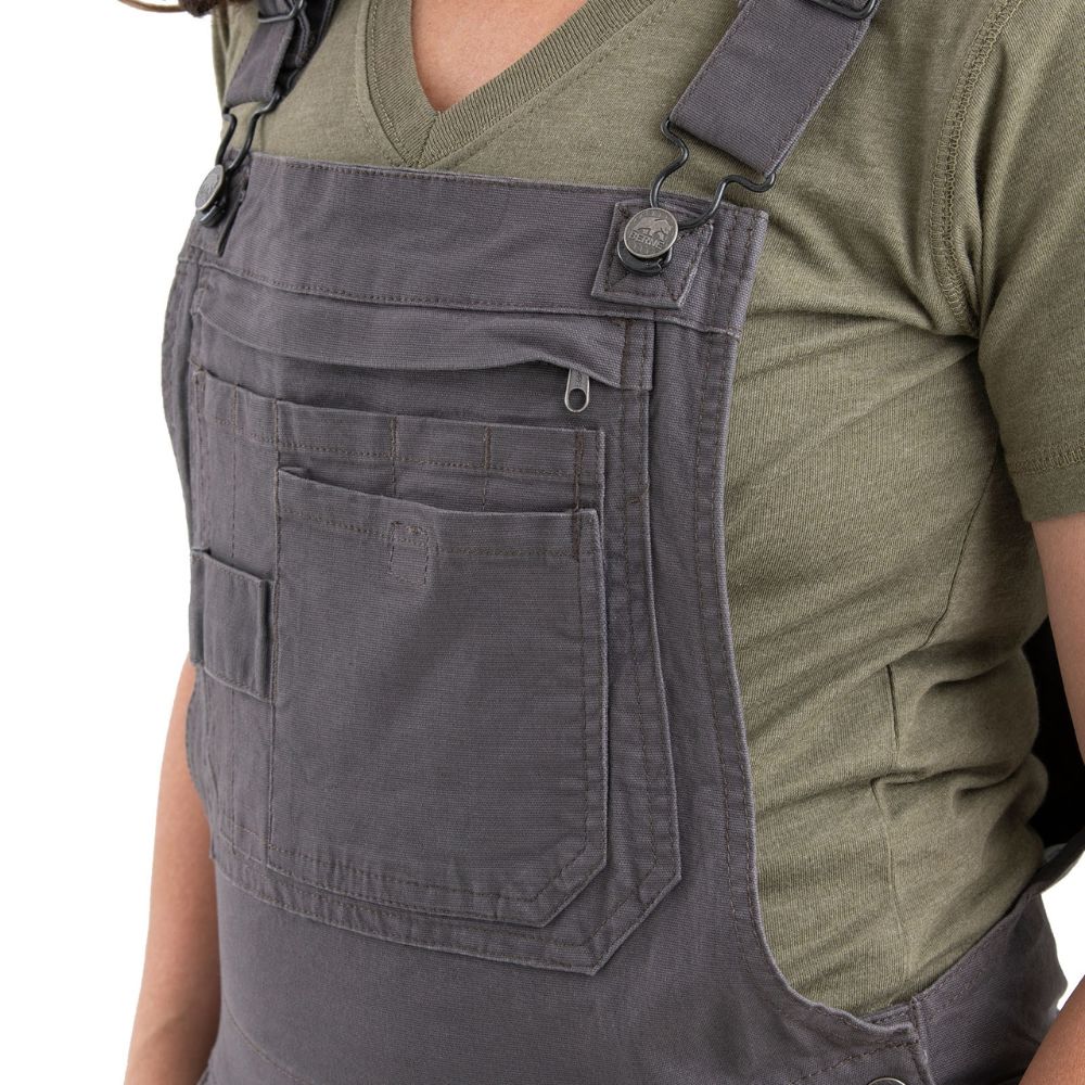 Berne Salopette de travail sans doublure Flex Softstone Duck pour femmes WB922 - Gris titane - Image 3