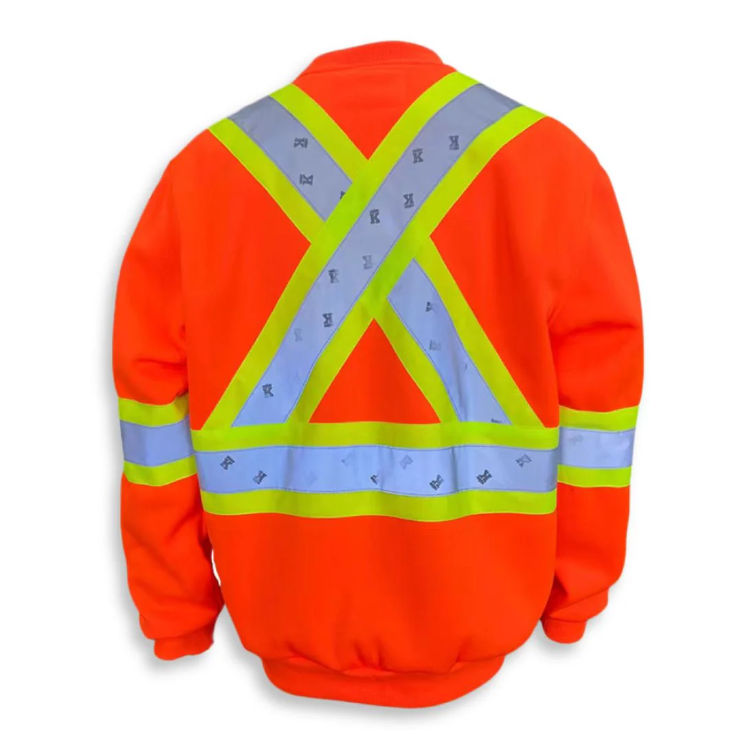 Big K Sweat-shirt à col rond en micropolaire en polyester haute visibilité 11 oz pour hommes BK3559OR - Image 2