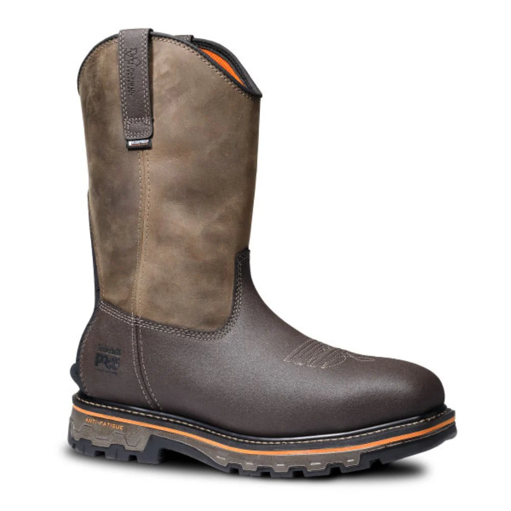 Botte de sécurité à bout composite imperméable à enfiler Timberland PRO® True Grit pour hommes TB0A5U6Y214 - Brun - Image 2