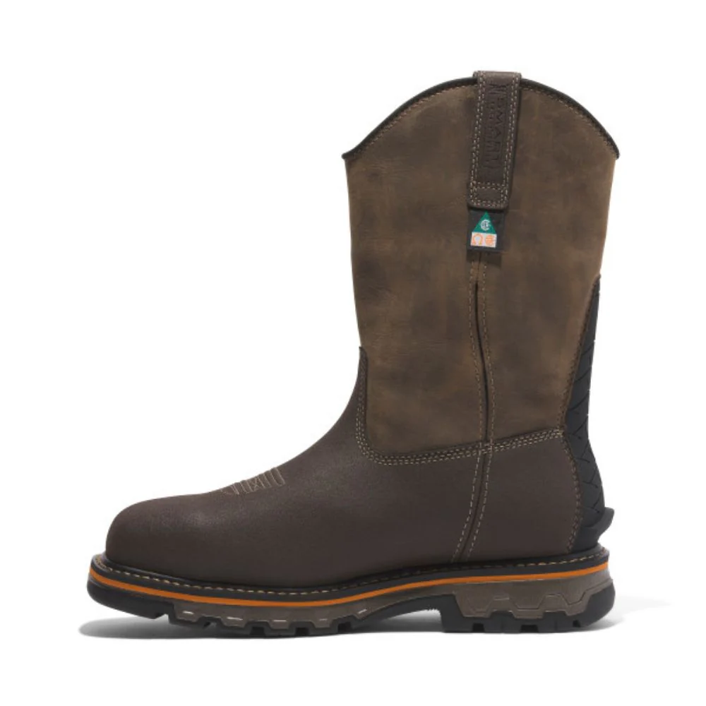 Botte de sécurité à bout composite imperméable à enfiler Timberland PRO® True Grit pour hommes TB0A5U6Y214 - Brun - Image 4