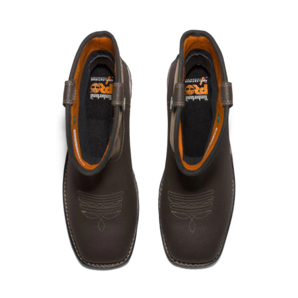 Botte de sécurité à bout composite imperméable à enfiler Timberland PRO® True Grit pour hommes TB0A5U6Y214 - Brun - Image 5