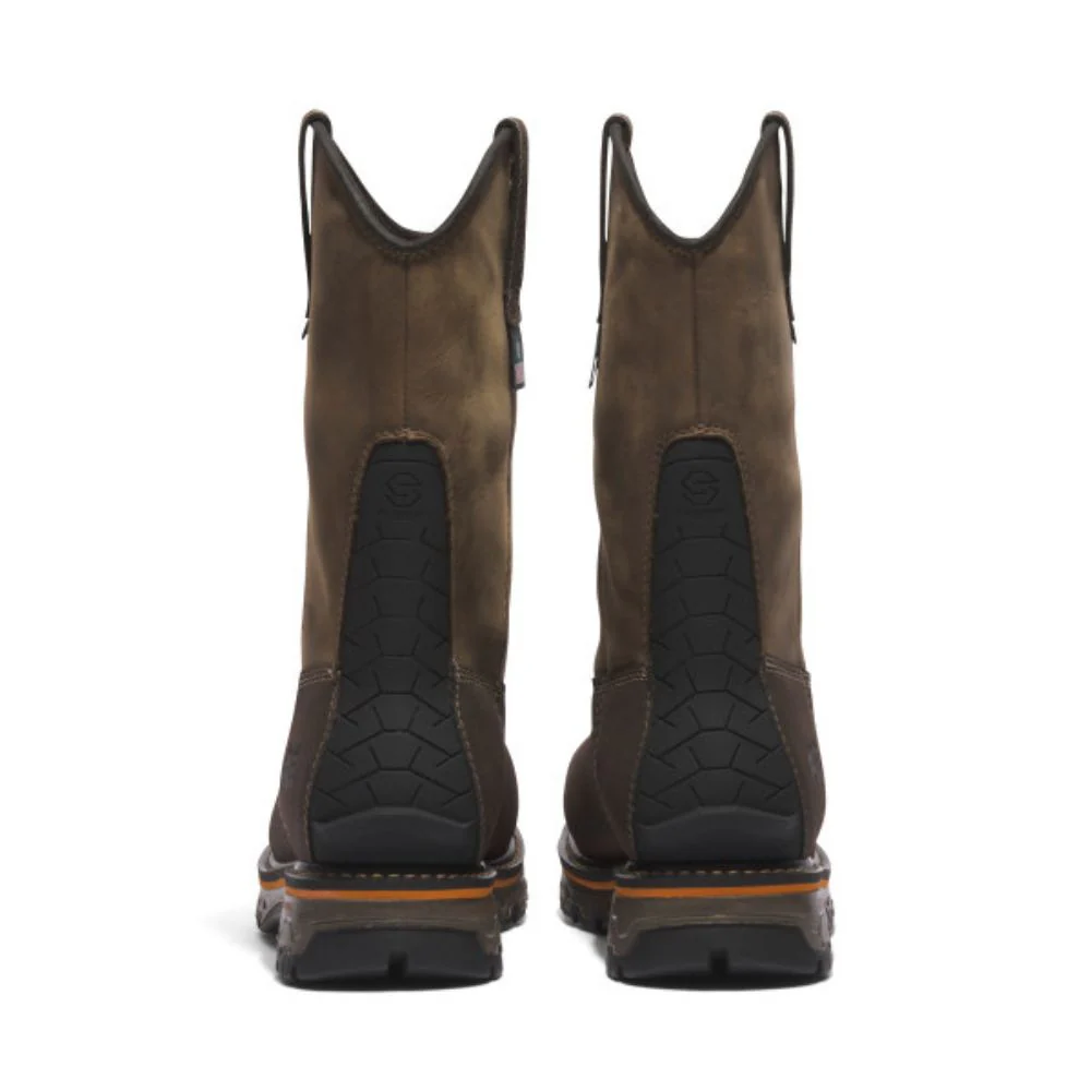 Botte de sécurité à bout composite imperméable à enfiler Timberland PRO® True Grit pour hommes TB0A5U6Y214 - Brun - Image 6