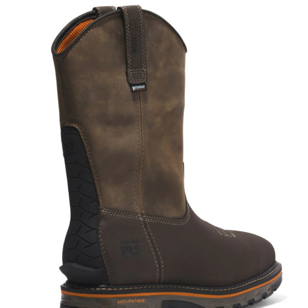 Botte de sécurité à bout composite imperméable à enfiler Timberland PRO® True Grit pour hommes TB0A5U6Y214 - Brun - Image 8