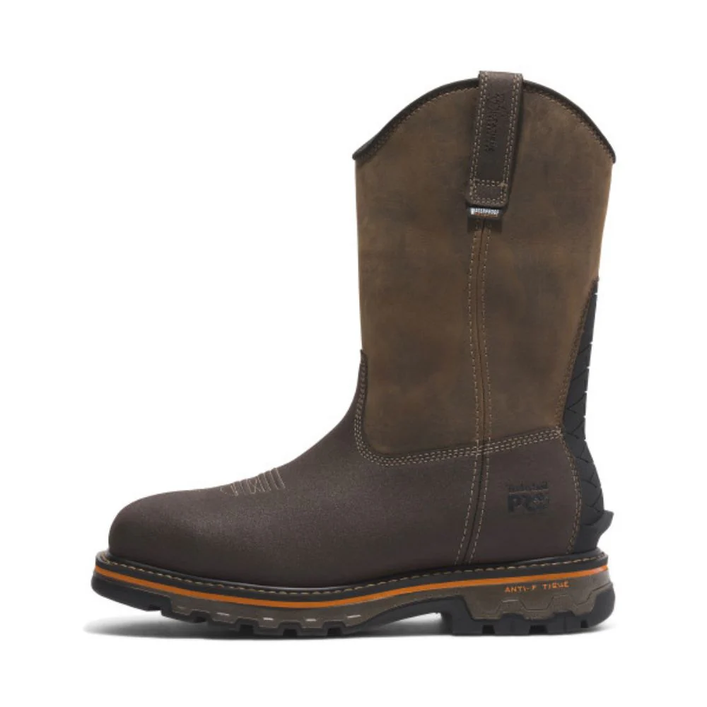 Botte de sécurité à bout composite imperméable à enfiler Timberland PRO® True Grit pour hommes TB0A5U6Y214 - Brun - Image 9