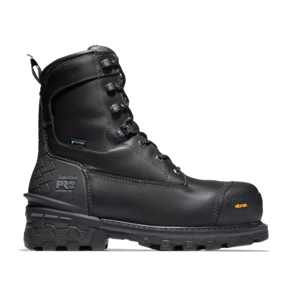 Botte de sécurité Boondock Timberland PRO de 20cm pour hommes, à embout composite avec Vibram Arctic Grip TB0A29S7001 - Noir - Image 3