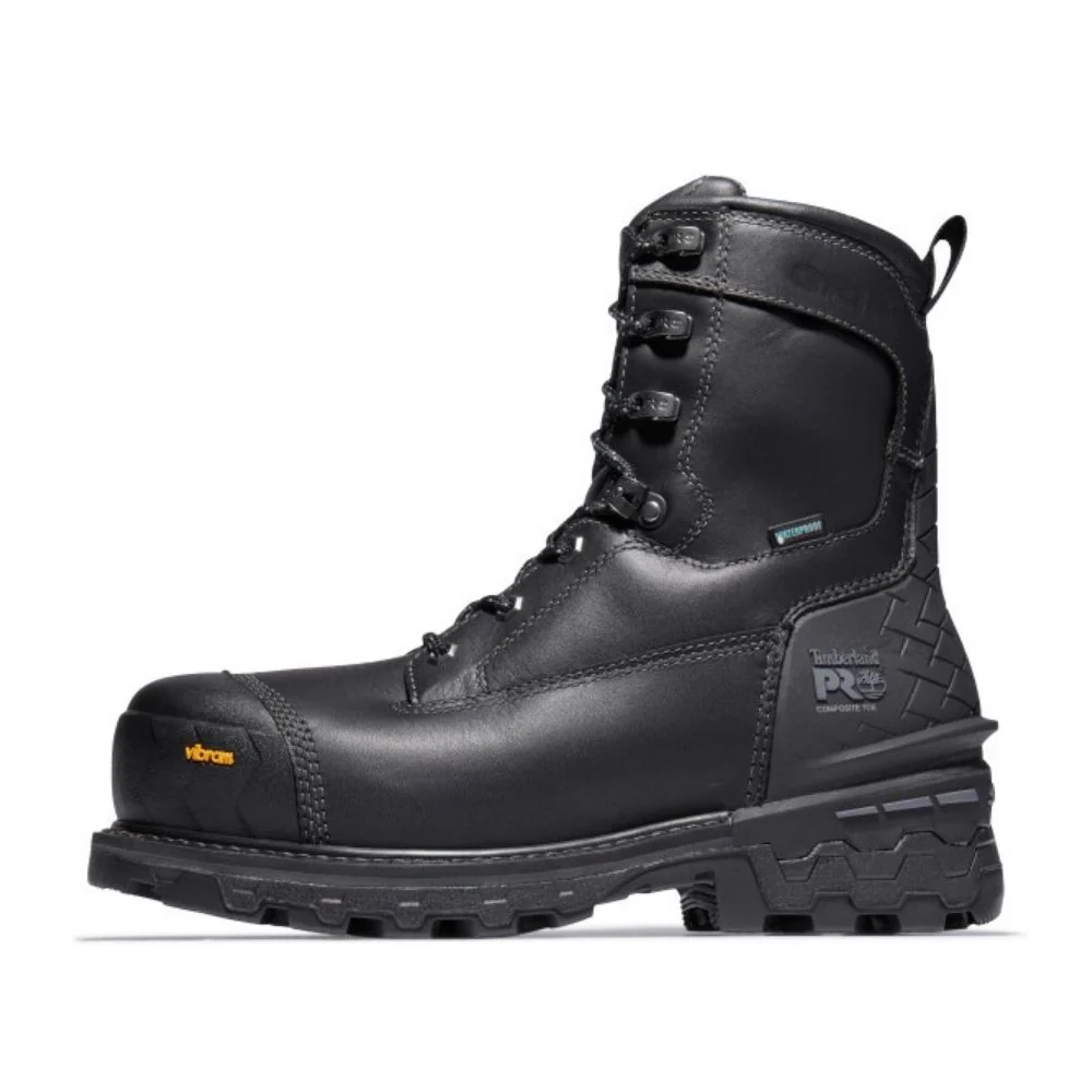 Botte de sécurité Boondock Timberland PRO de 20cm pour hommes, à embout composite avec Vibram Arctic Grip TB0A29S7001 - Noir - Image 4