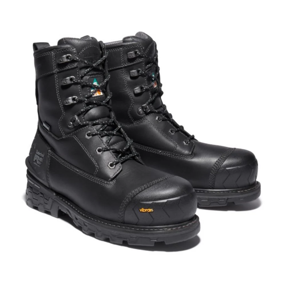 Botte de sécurité Boondock Timberland PRO de 20cm pour hommes, à embout composite avec Vibram Arctic Grip TB0A29S7001 - Noir - Image 5