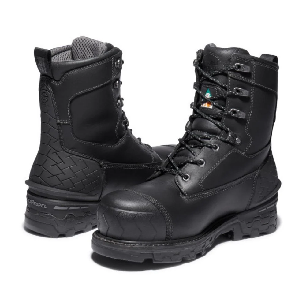 Botte de sécurité Boondock Timberland PRO de 20cm pour hommes, à embout composite avec Vibram Arctic Grip TB0A29S7001 - Noir - Image 7