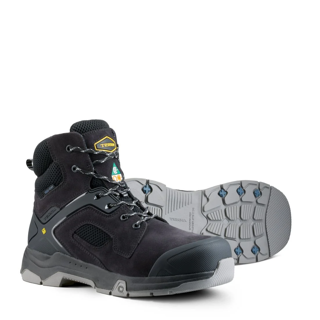Botte de sécurité de travail à bout composite de 6 po Terra Cobalt pour hommes 1279BK - Noir - Image 7