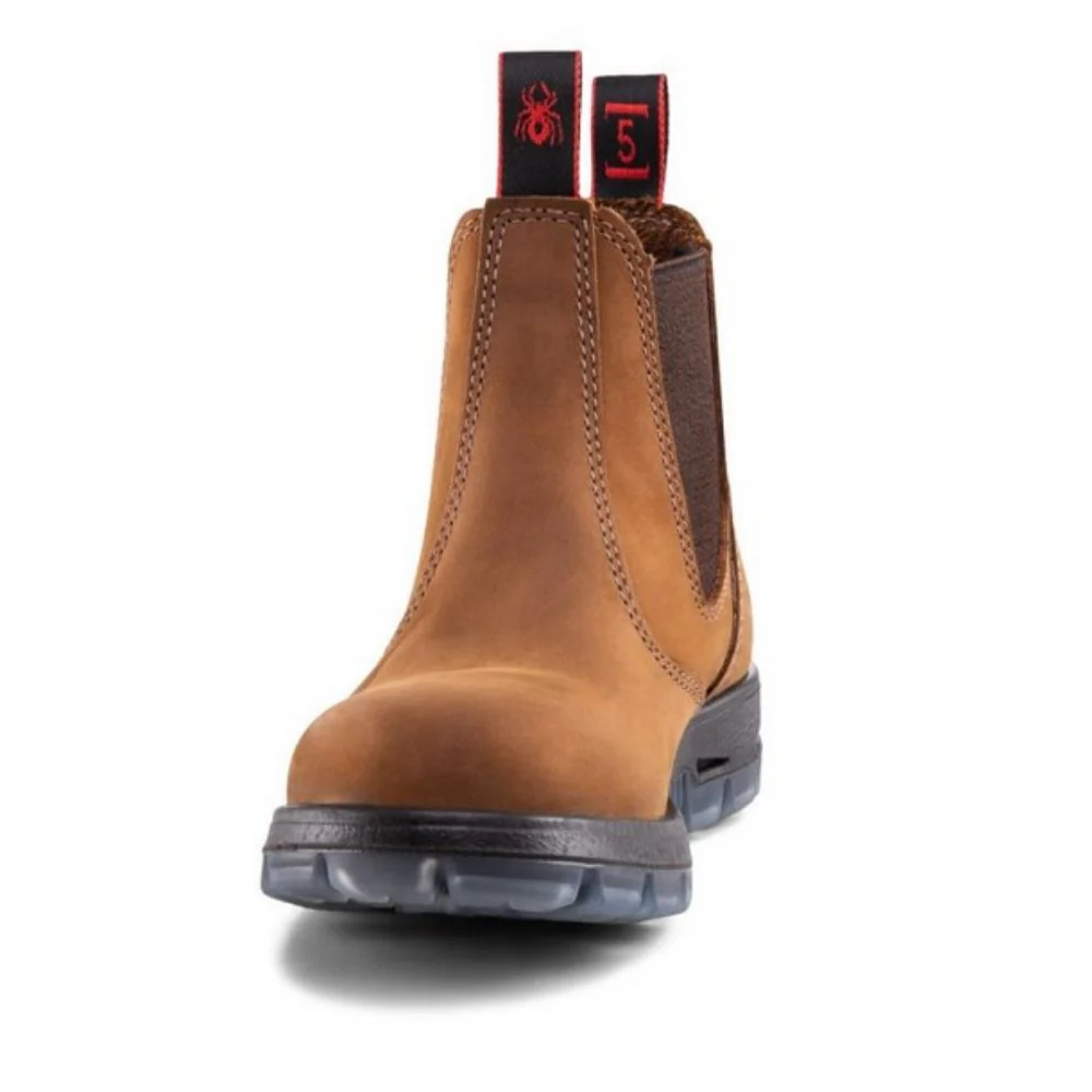 Botte de sécurité enfilables Redback Bobcat de 15 cm unisexe, à embout d'acier - brun - Image 3