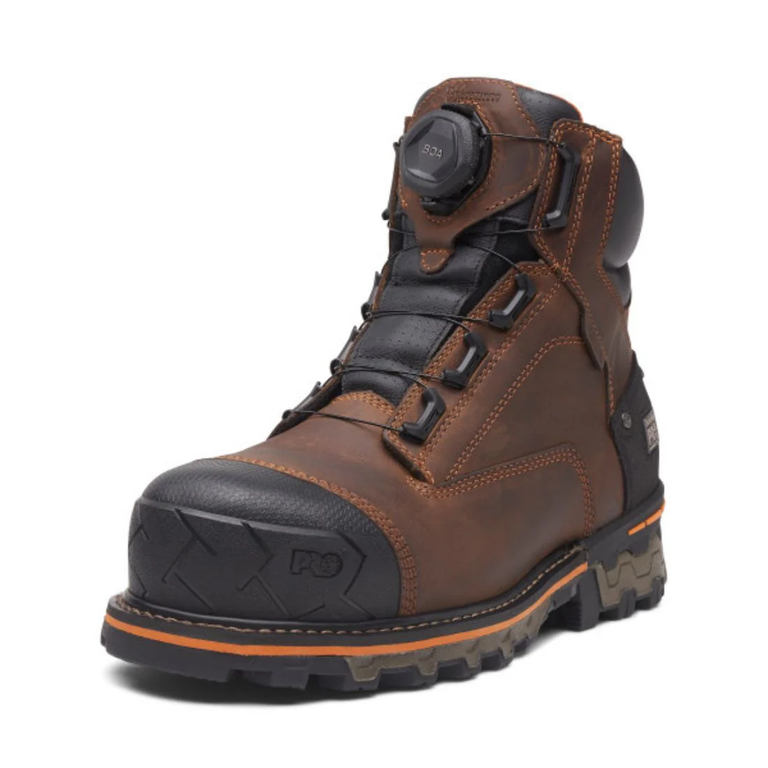 Botte de sécurité imperméable à bout composite Timberland PRO BOA® Boondock pour hommes de 6 po - TB0A66KYEM4 Brun - Image 4