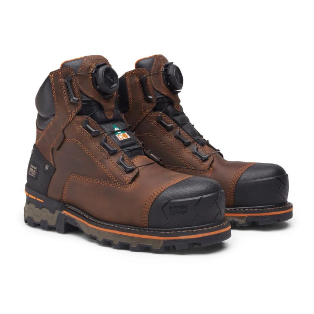 Botte de sécurité imperméable à bout composite Timberland PRO BOA® Boondock pour hommes de 6 po - TB0A66KYEM4 Brun - Image 9