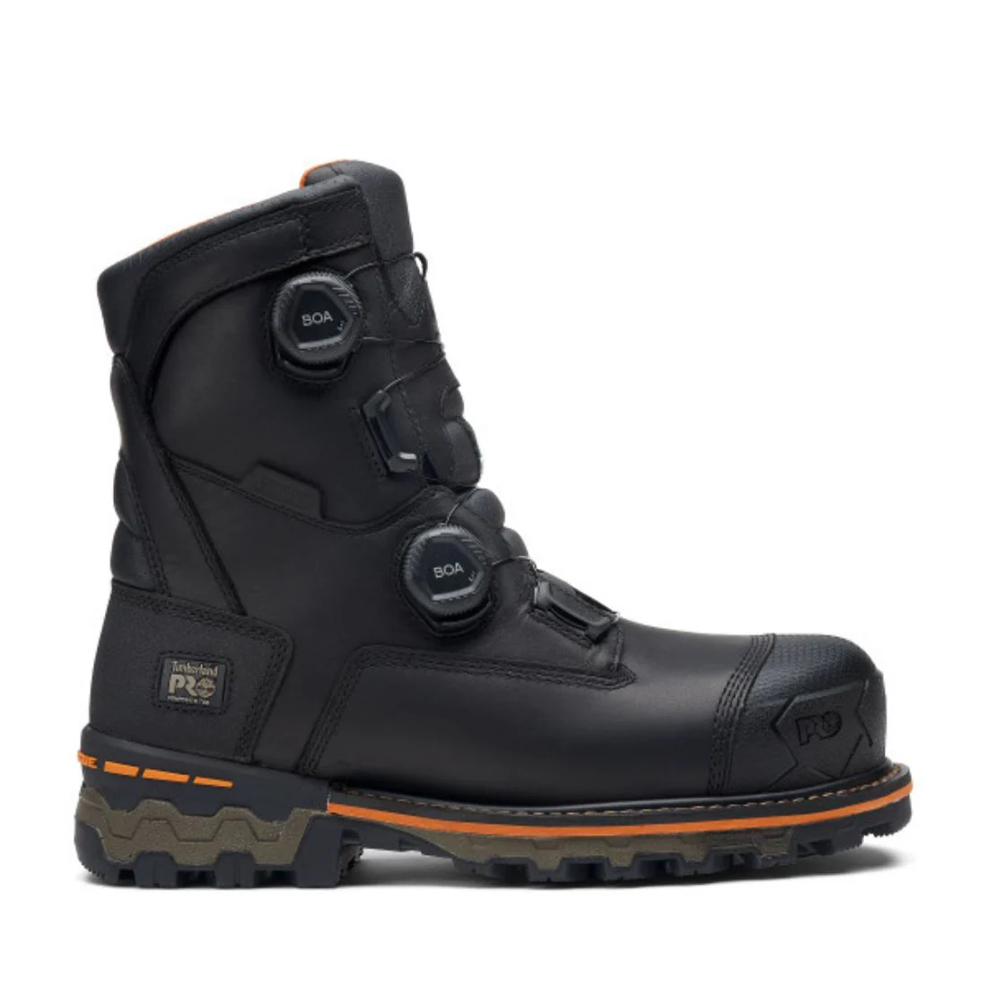 Botte de sécurité imperméable à bout composite Timberland PRO BOA® Boondock pour hommes de 8 po TB0A67B3W02 - Noir - Image 2