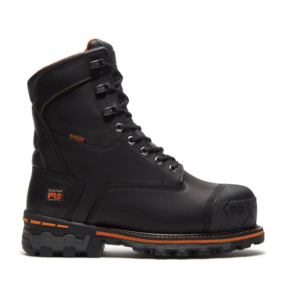 Botte de sécurité imperméable à bout composite Timberland PRO Boondock pour hommes de 8 po avec protection interne MET TB0A5MA1W02 - Noir - Image 2