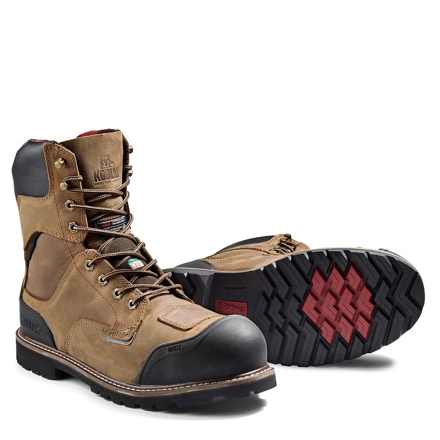Botte de sécurité imperméable Widebody Kodiak de 20 cm pour hommes, à embout composite KD0A4TGCBRN - Brun - Image 5