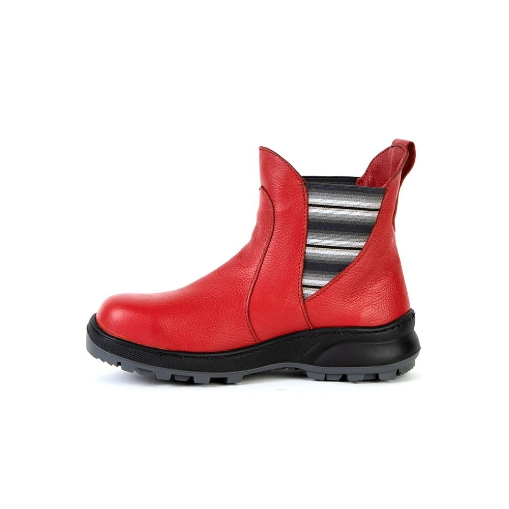 Botte de sécurité pour femmes Paris Feather, à embout d'acier 140552 - Rouge - Image 2