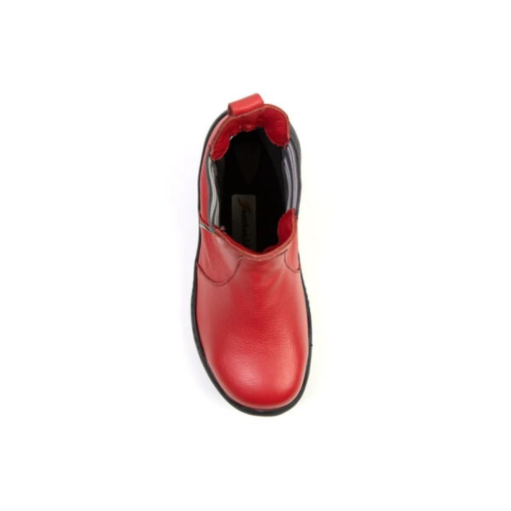 Botte de sécurité pour femmes Paris Feather, à embout d'acier 140552 - Rouge - Image 4