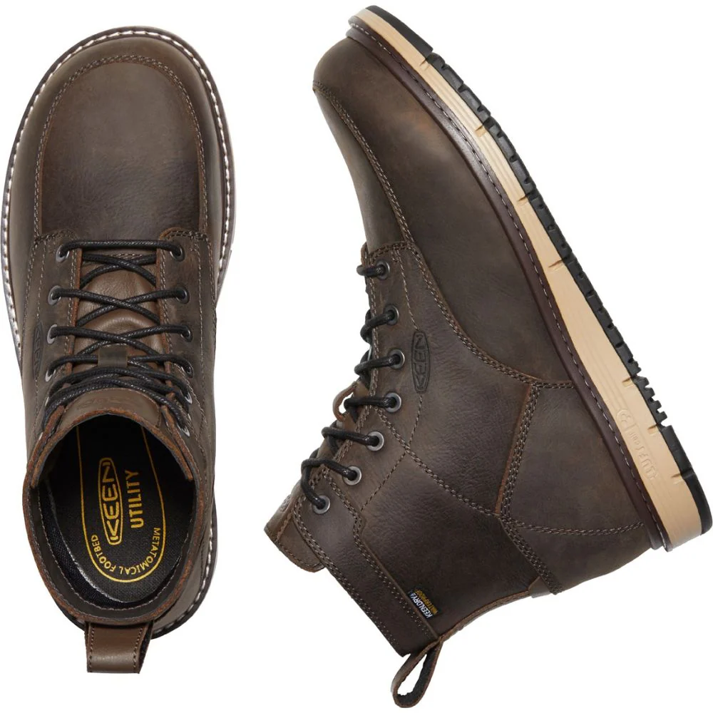 Bottes de travail 15 cm imperméables Keen San Jose pour homme embout en aluminium 1023250 - Brun - Image 4