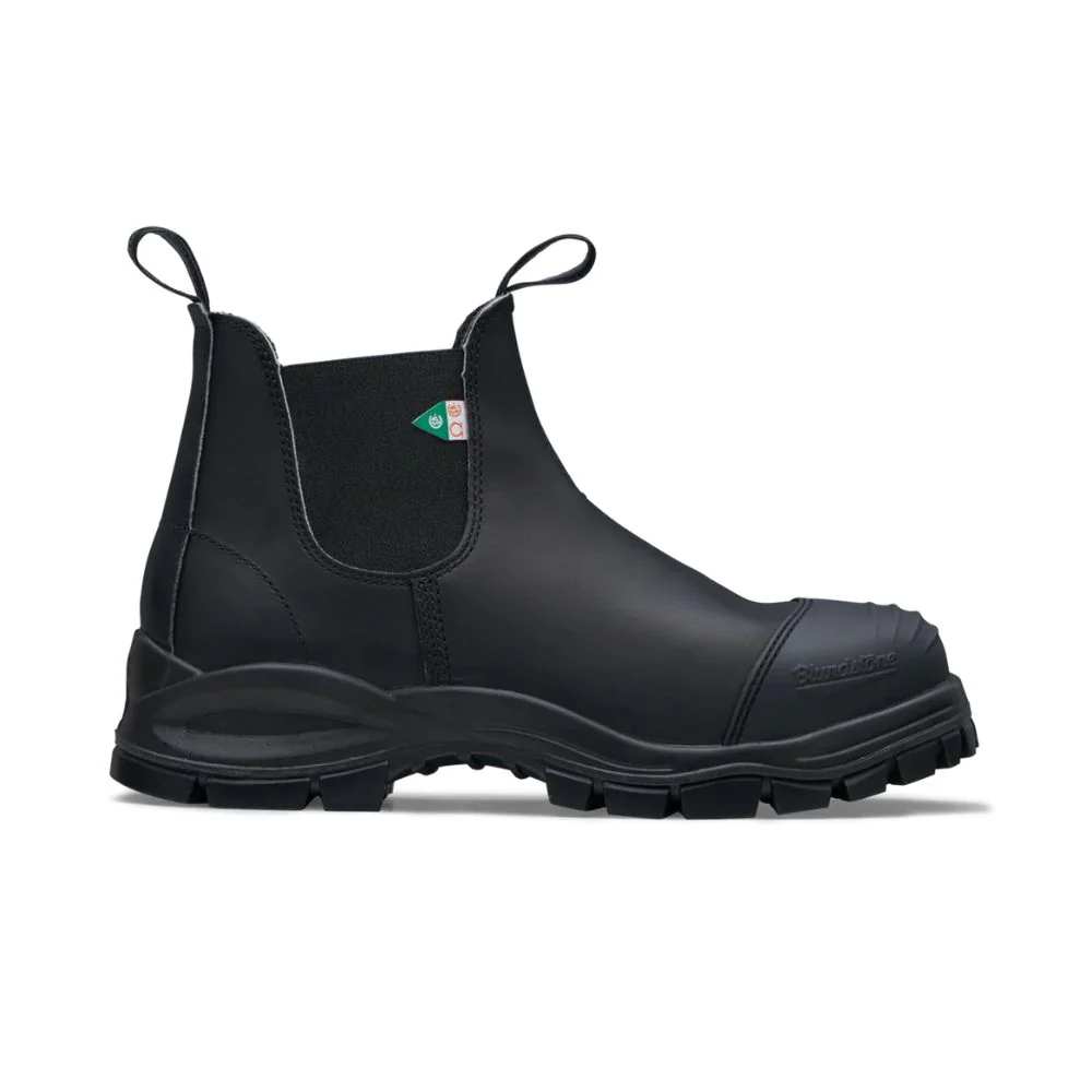 Botte de travail et de sécurité Blundstone 968 XFR unisexe à enfiler avec cap d'acier - Noir - Image 3
