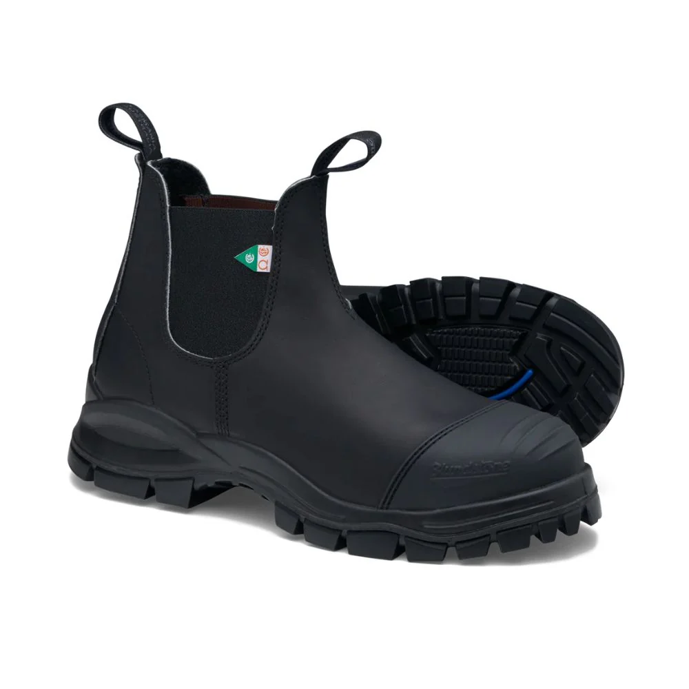 Botte de travail et de sécurité Blundstone 968 XFR unisexe à enfiler avec cap d'acier - Noir - Image 6