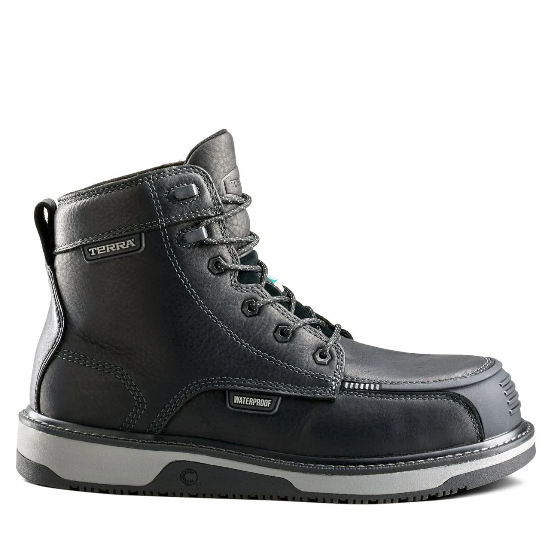 Botte de travail imperméable à bout composite de 6 po de Terra Ironstone pour hommes 839GBK - Noir - Image 3