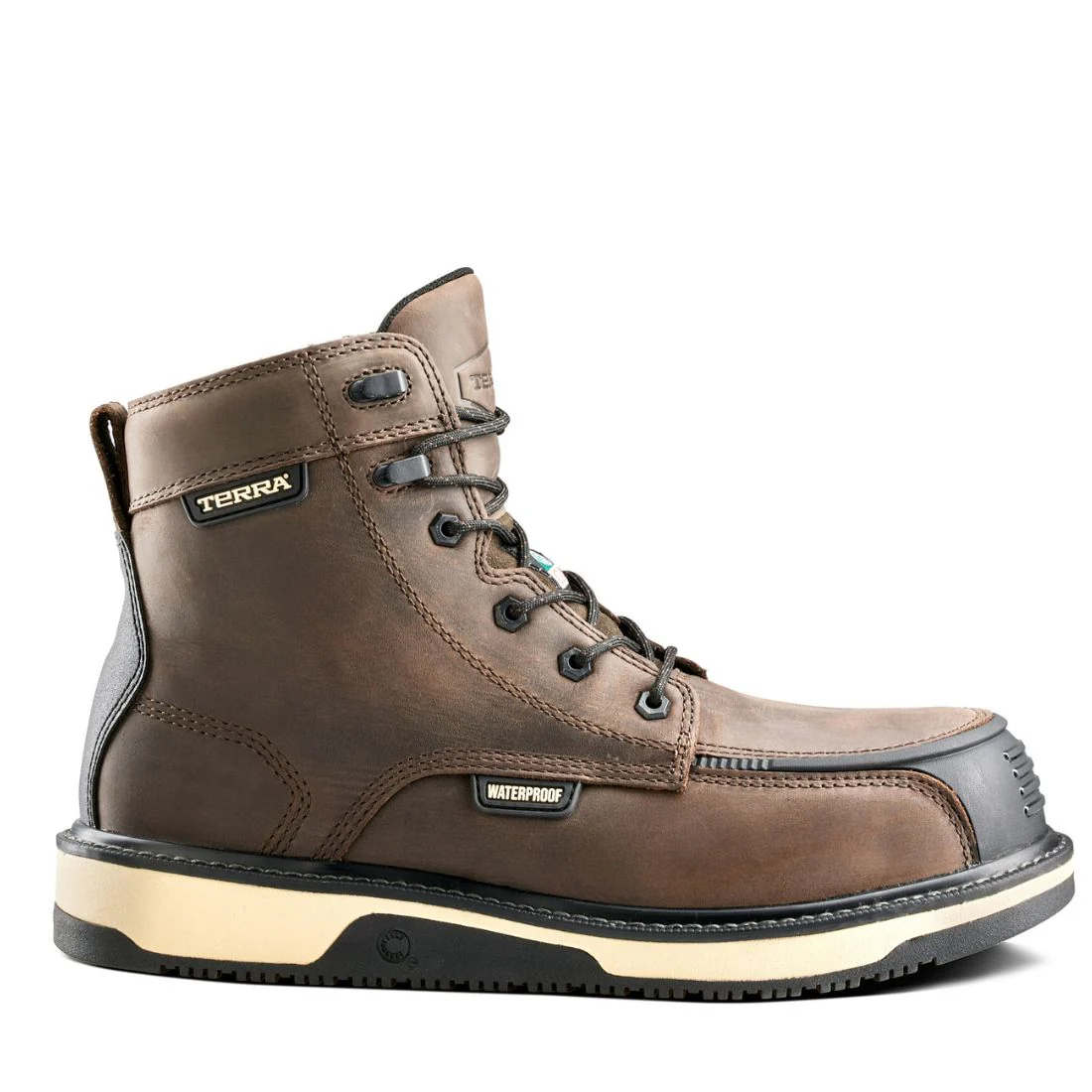 Botte de travail imperméable à bout composite de 6 po de Terra Ironstone pour hommes 839GDB - Brun - Image 2