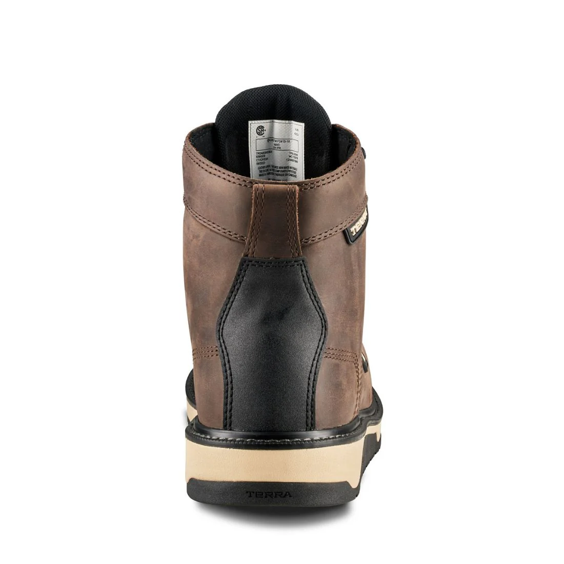 Botte de travail imperméable à bout composite de 6 po de Terra Ironstone pour hommes 839GDB - Brun - Image 4