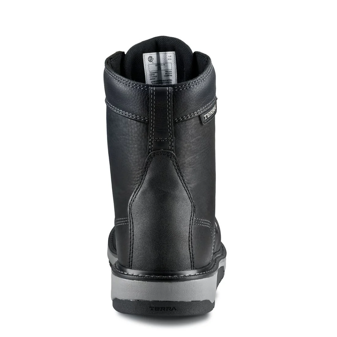 Botte de travail imperméable à bout composite de 8 po de Terra Ironstone pour hommes 839FBK - Noir - Image 6
