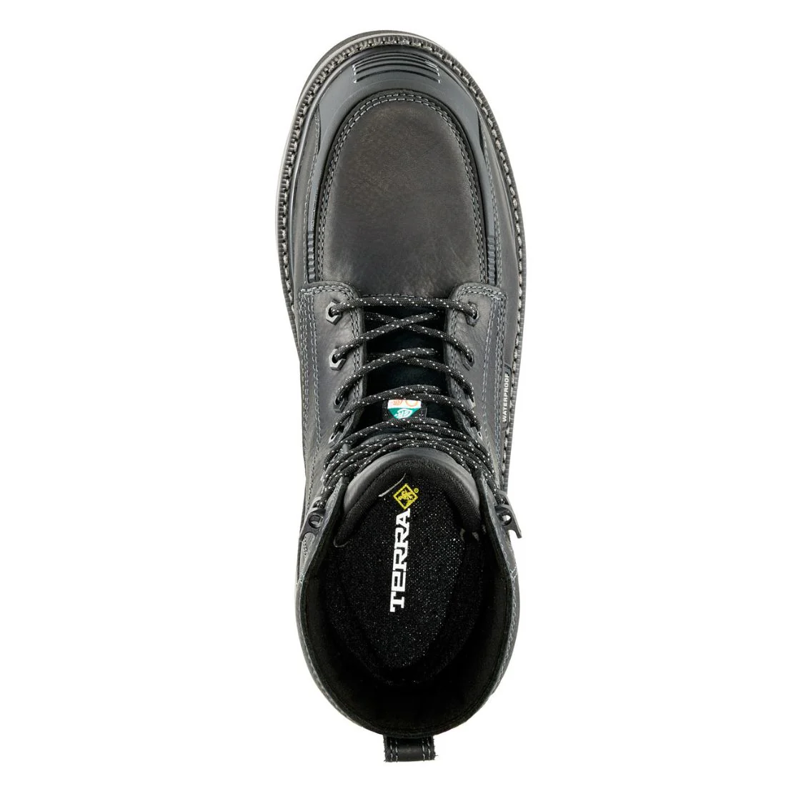 Botte de travail imperméable à bout composite de 8 po de Terra Ironstone pour hommes 839FBK - Noir - Image 7