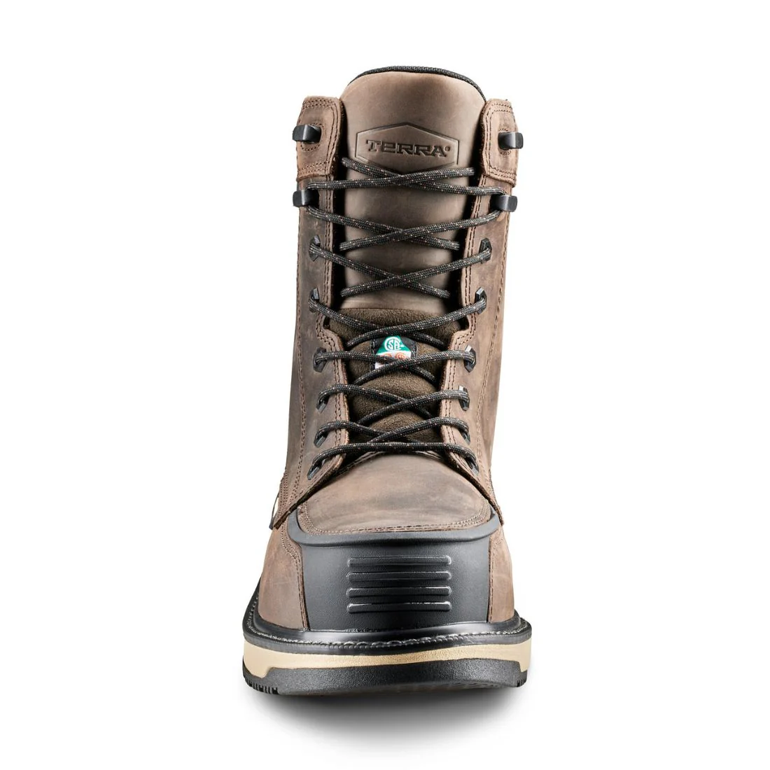 Botte de travail imperméable à bout composite de 8 po de Terra Ironstone pour hommes 839FDB - Brun - Image 9