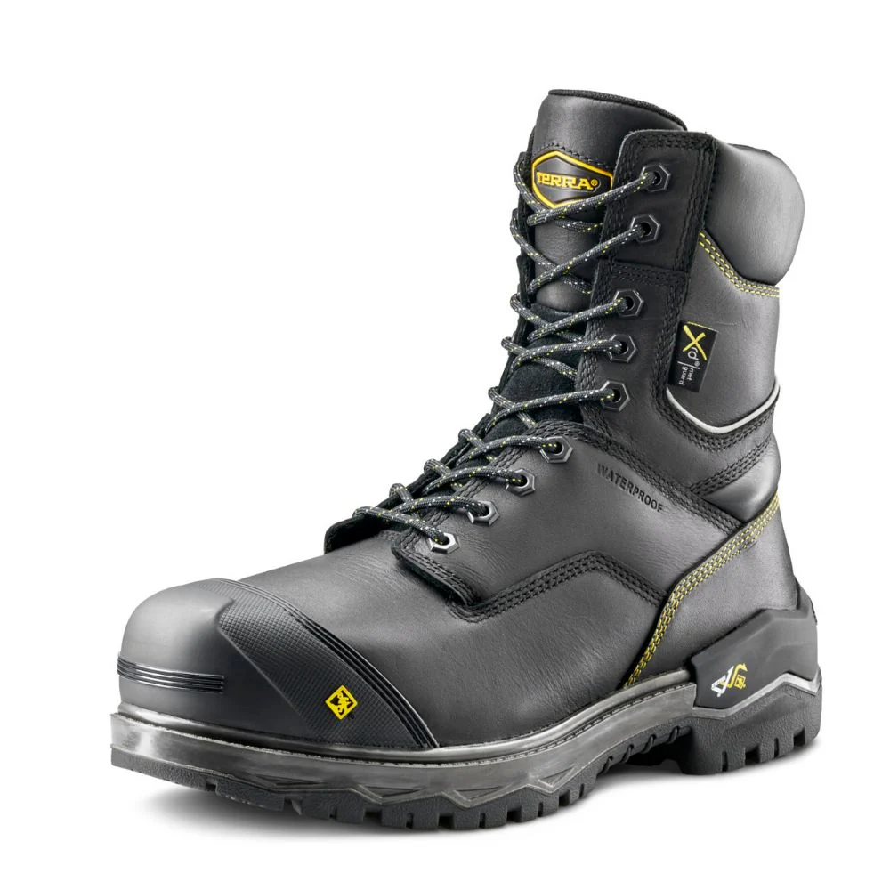 Botte de travail imperméable Gantry Terra de 8po pour hommes avec protection MET interne, à cap de composite TR0A839CBLK - Noir - Image 4