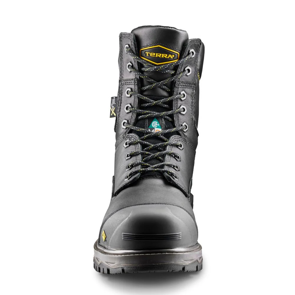 Botte de travail imperméable Gantry Terra de 8po pour hommes avec protection MET interne, à cap de composite TR0A839CBLK - Noir - Image 6