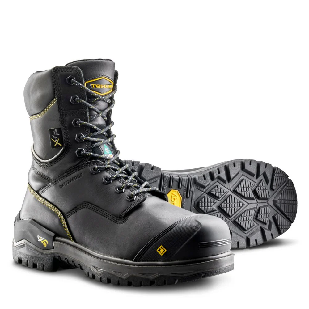 Botte de travail imperméable Gantry Terra de 8po pour hommes avec protection MET interne, à cap de composite TR0A839CBLK - Noir - Image 8