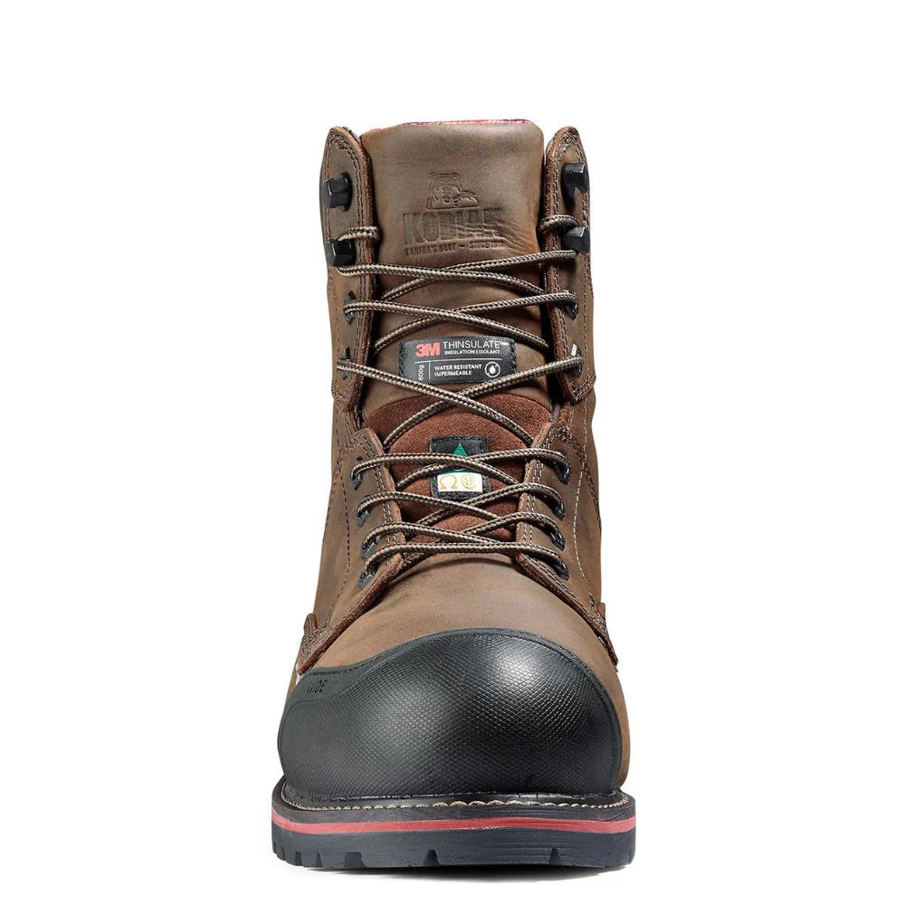 Botte de travail imperméable isolé Kodiak Widebody de 8 po à bout composite pour hommes KD0A8353DBX - Brun - Image 5