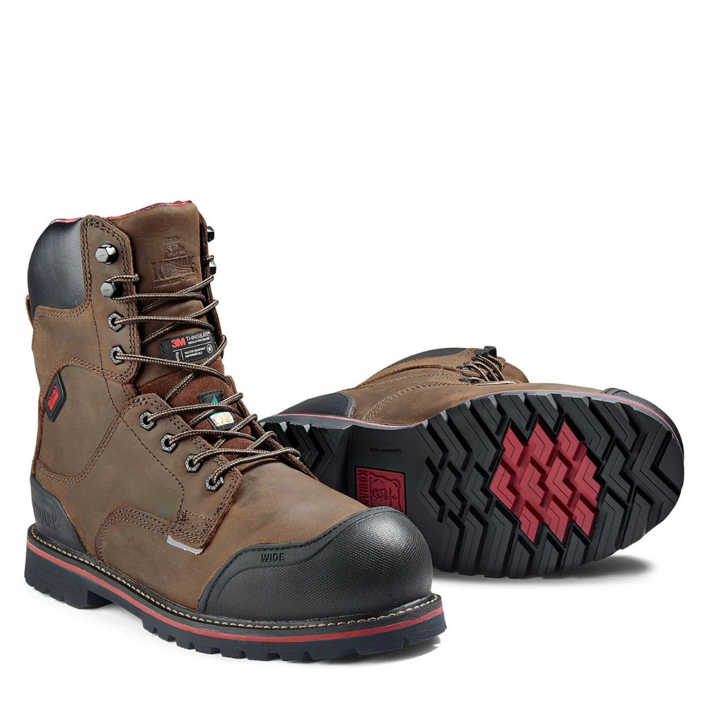 Botte de travail imperméable isolé Kodiak Widebody de 8 po à bout composite pour hommes KD0A8353DBX - Brun - Image 8