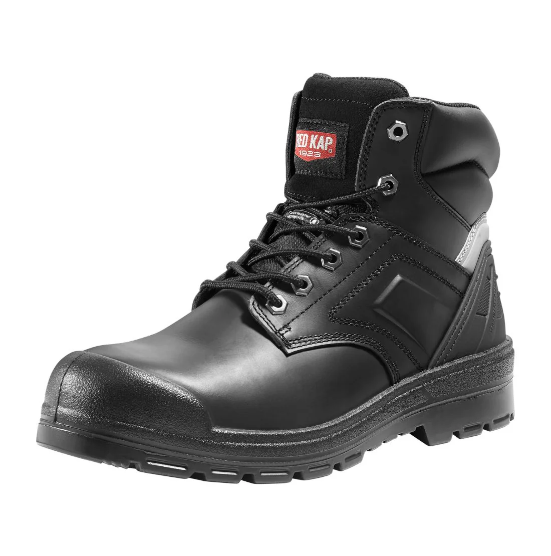 Bottes de sécurité de travail Red Kap Barrett pour hommes, embout en acier imperméable 15 cm conformes à la norme CSA 1036BK - Noir - Image 3