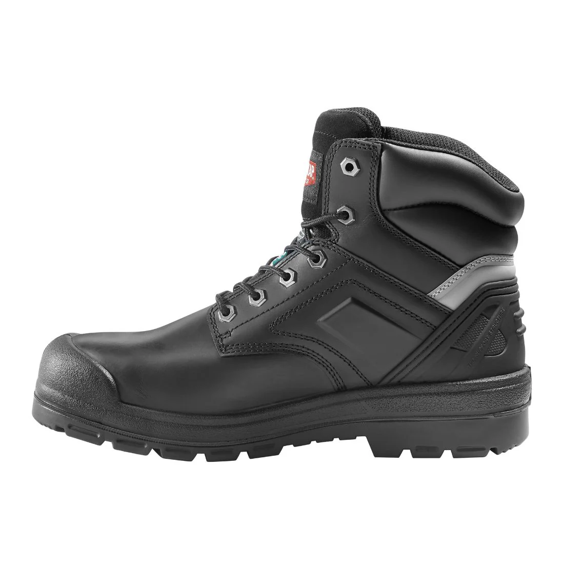 Bottes de sécurité de travail Red Kap Barrett pour hommes, embout en acier imperméable 15 cm conformes à la norme CSA 1036BK - Noir - Image 4