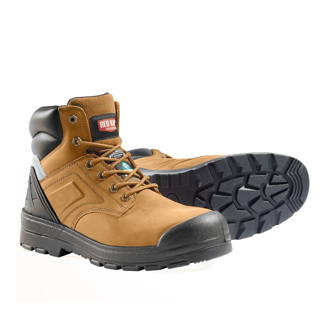 Bottes de sécurité de travail Red Kap Barrett pour hommes, embout en acier imperméable 15 cm conformes à la norme CSA 1036BN - BRUN - Image 7