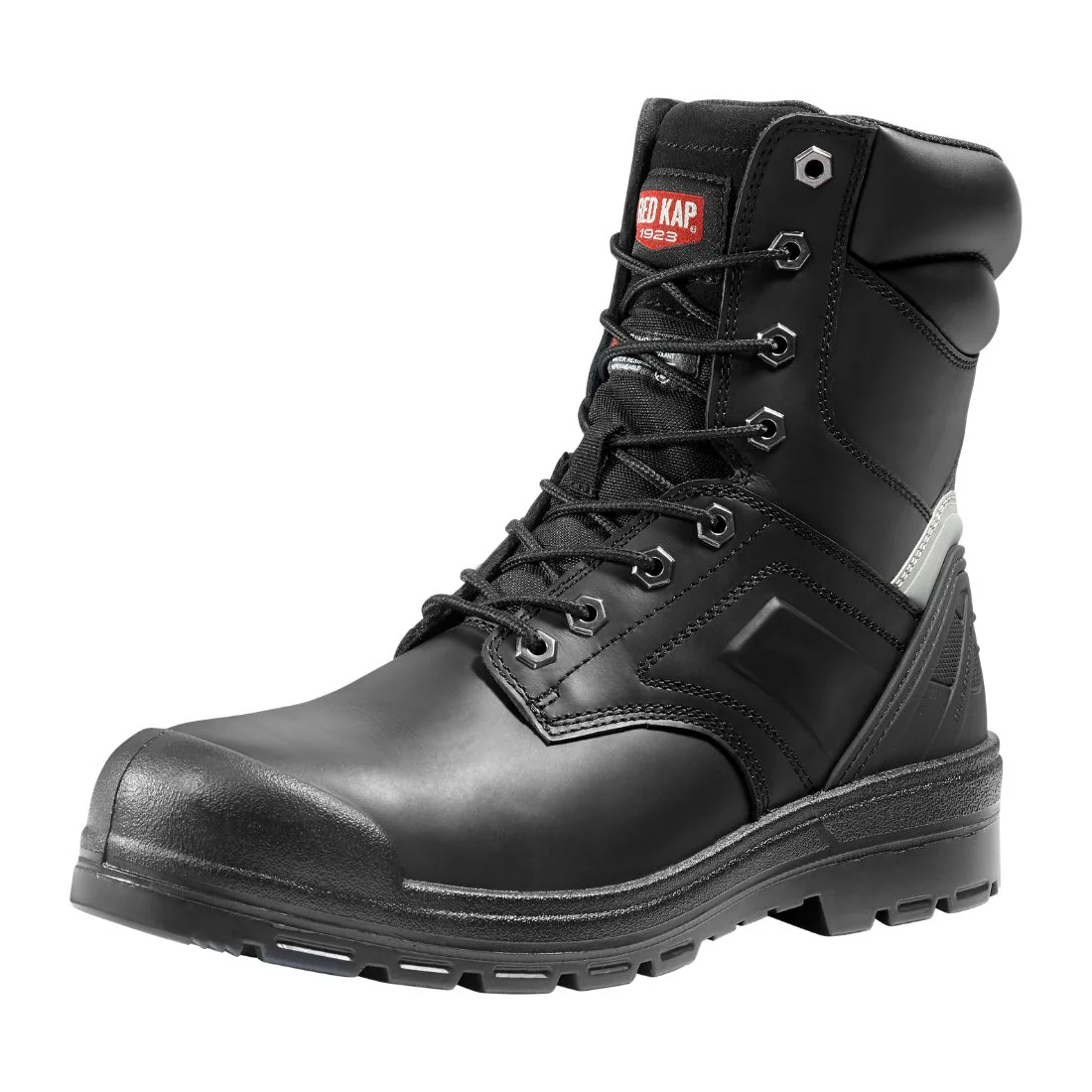 Bottes de sécurité de travail Red Kap Campbell pour hommes, embout en acier imperméable 20 cm conformes à la norme CSA 1037BK - Noir - Image 3