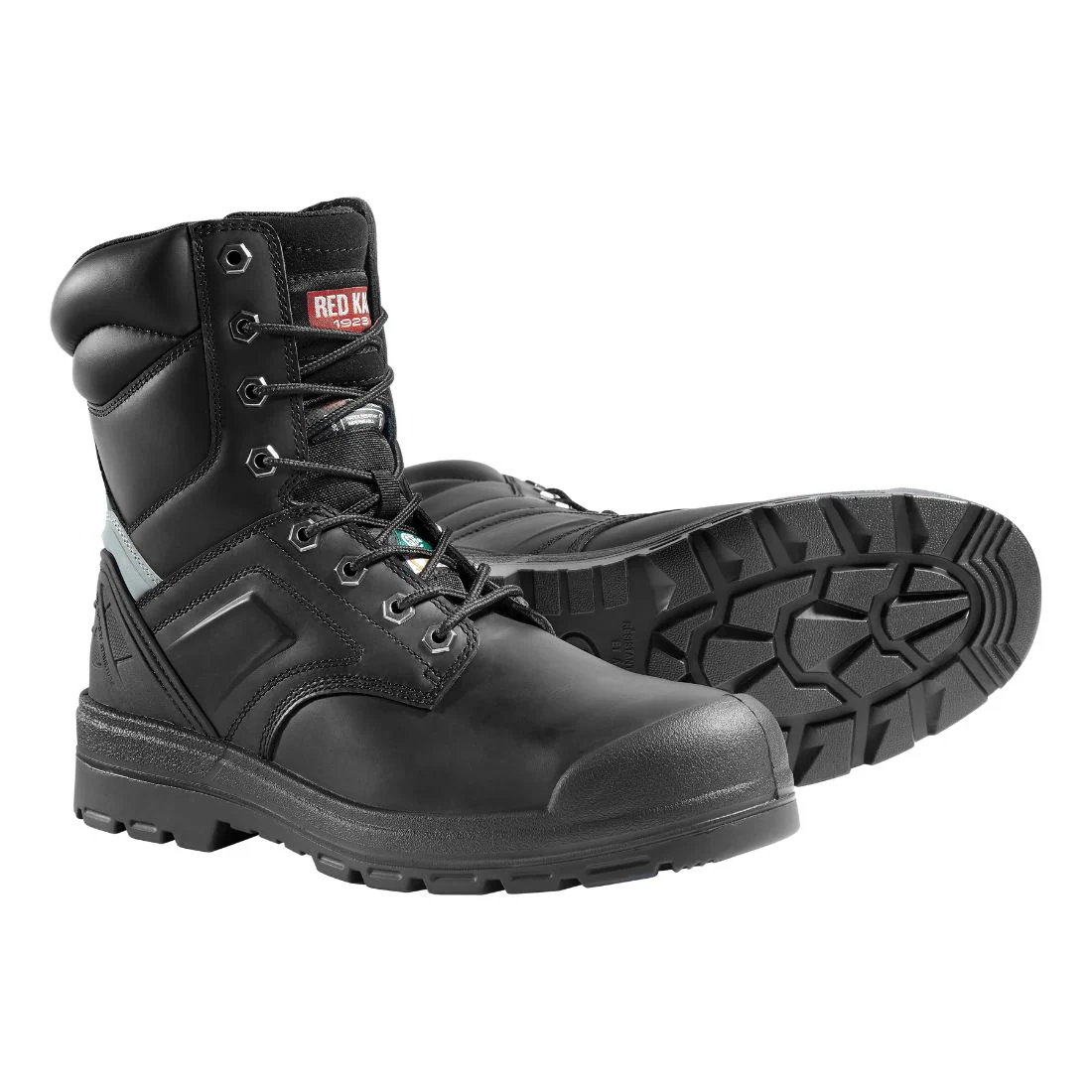 Bottes de sécurité de travail Red Kap Campbell pour hommes, embout en acier imperméable 20 cm conformes à la norme CSA 1037BK - Noir - Image 9