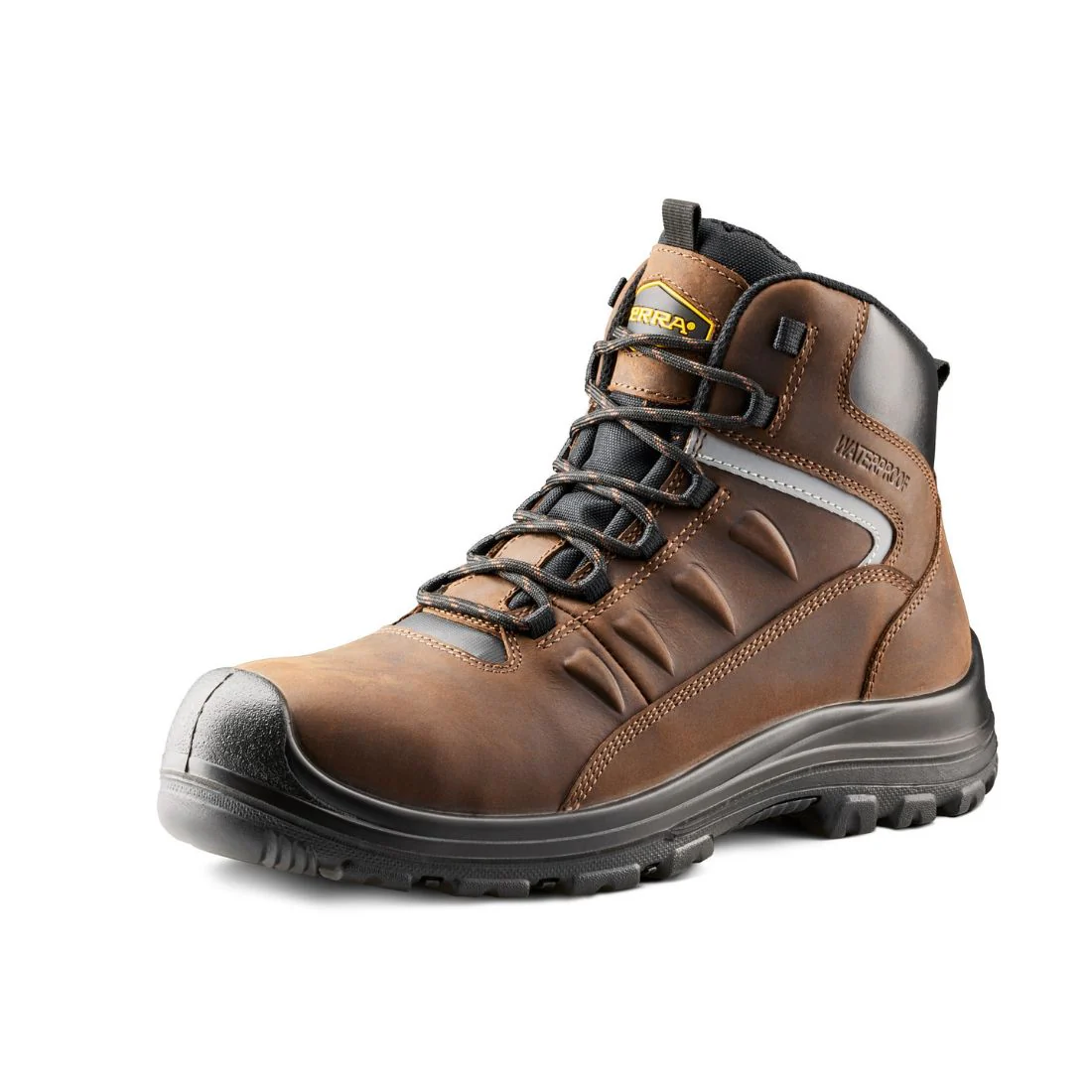 Bottes de sécurité imperméables Terra Findlay 1318DB pour homme, 15 cm, à embout composite - Brun - Image 3