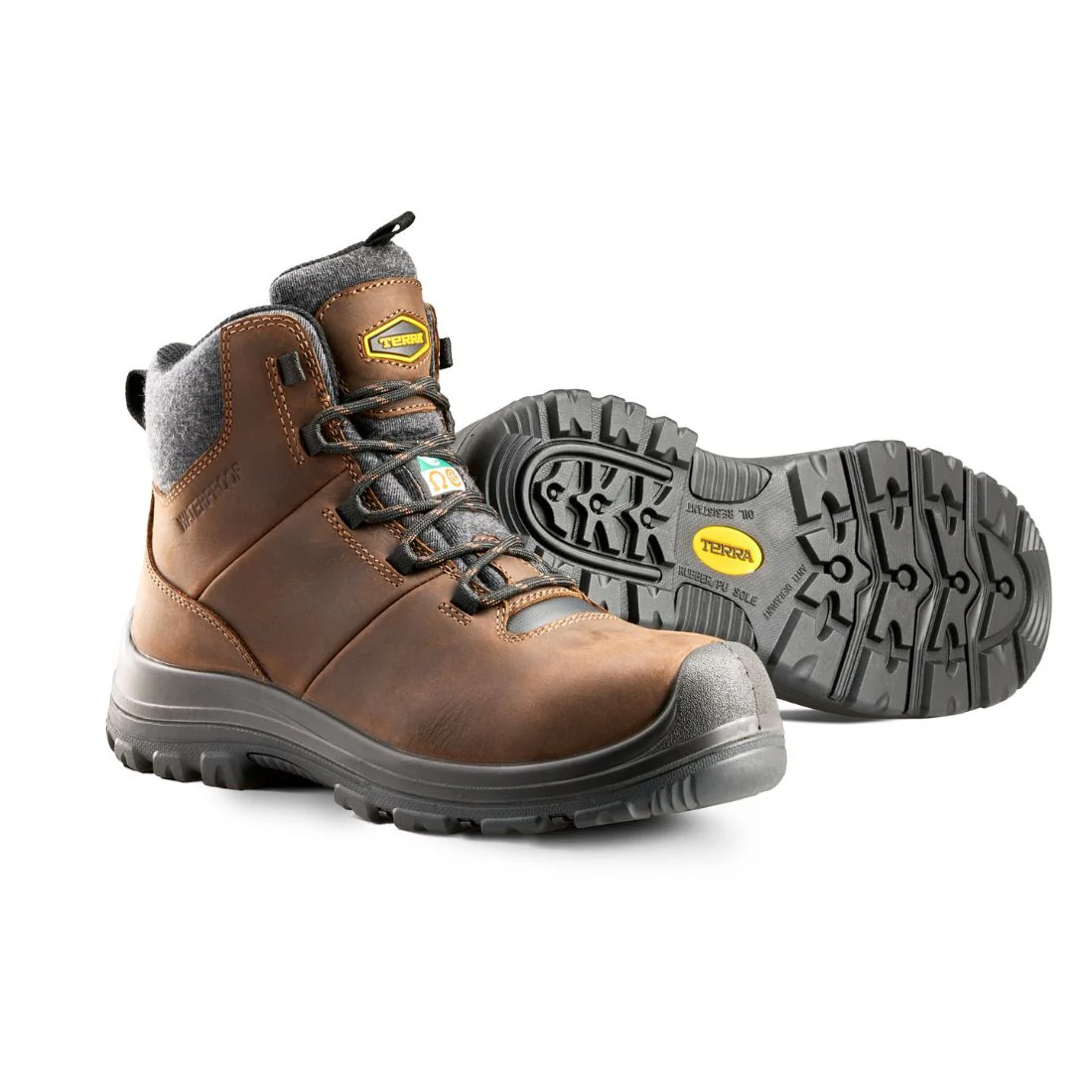 Bottes de sécurité imperméables Terra Findlay 1319DB pour femme, 15 cm, à embout composite - Brun - Image 7
